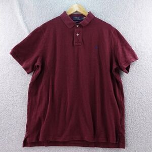 Polo Ralph Lauren Classic Fit‎ Men's Burgundy Polo Shirt XL Short Sleeve Rugby